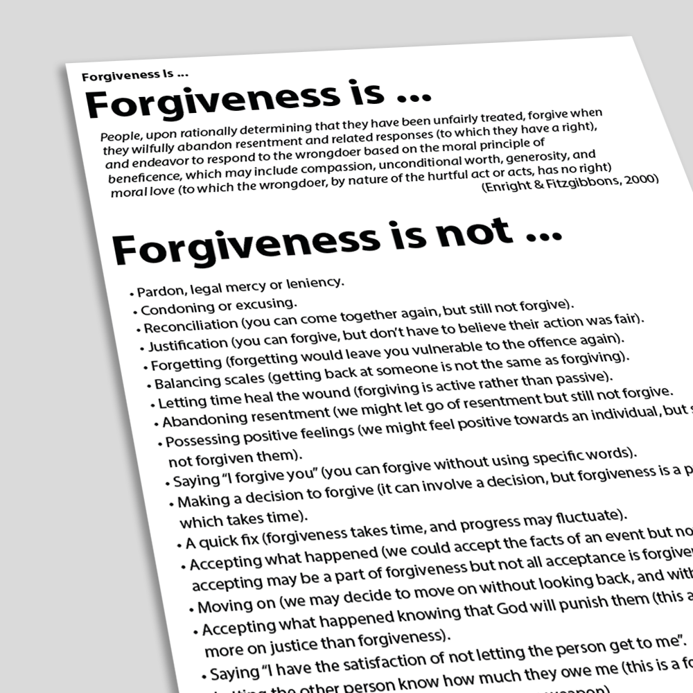 Forgiveness Is... Handout (angled)