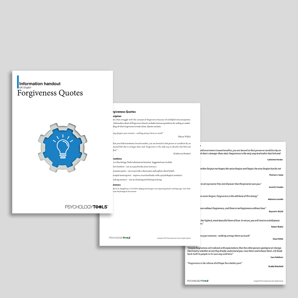 Forgiveness Quotes Handout (Full resource pack)
