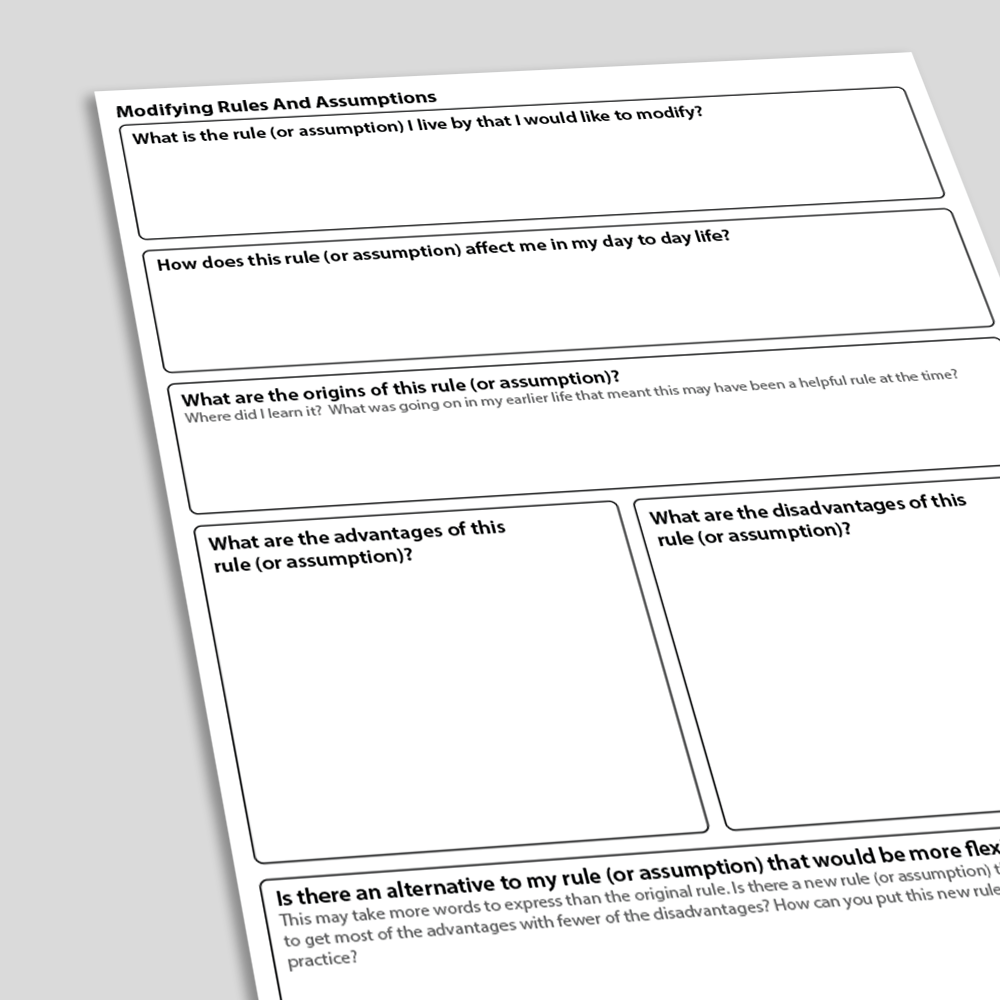 Modifying Rules and Assumptions Worksheet (angled)