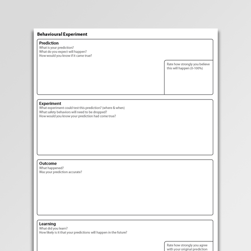 Behavioral Experiment (Portrait Format) - Psychology Tools