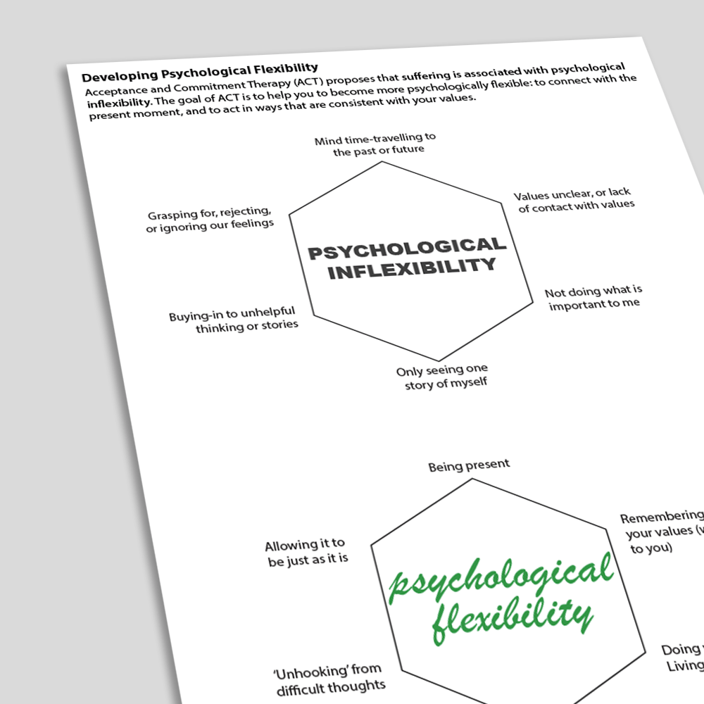 Developing Psychological Flexibility ACT Handout (angled)