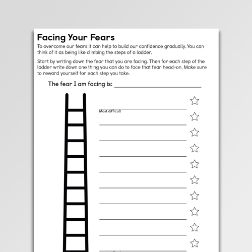 Free Printable Fear Ladder Template