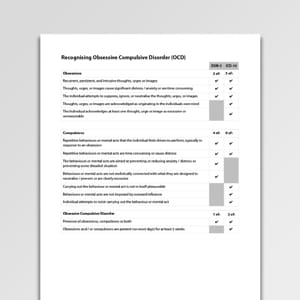 obsessive compulsive disorder ocd worksheets psychology tools