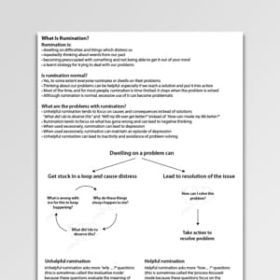 Rumination Focused CBT (RFCBT) Worksheets | Psychology Tools