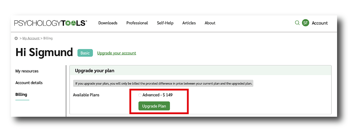 How to upgrade your account as a Basic user