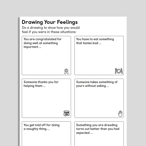 Drawing your feelings exercise