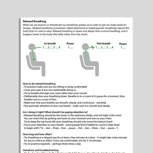 Relaxed breathing handout