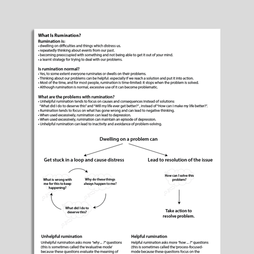 What is rumination? handout
