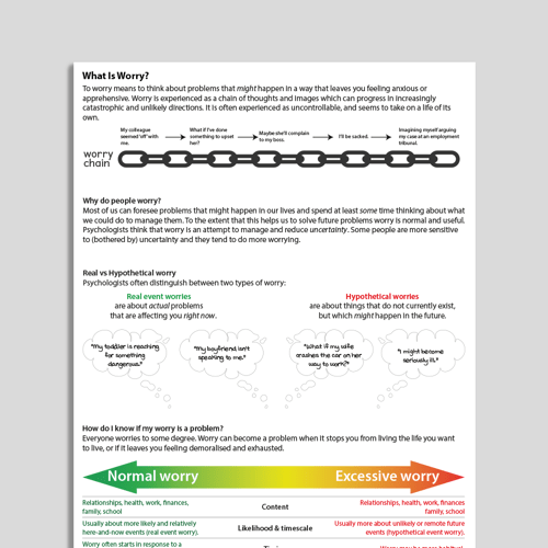 What is worry? handout