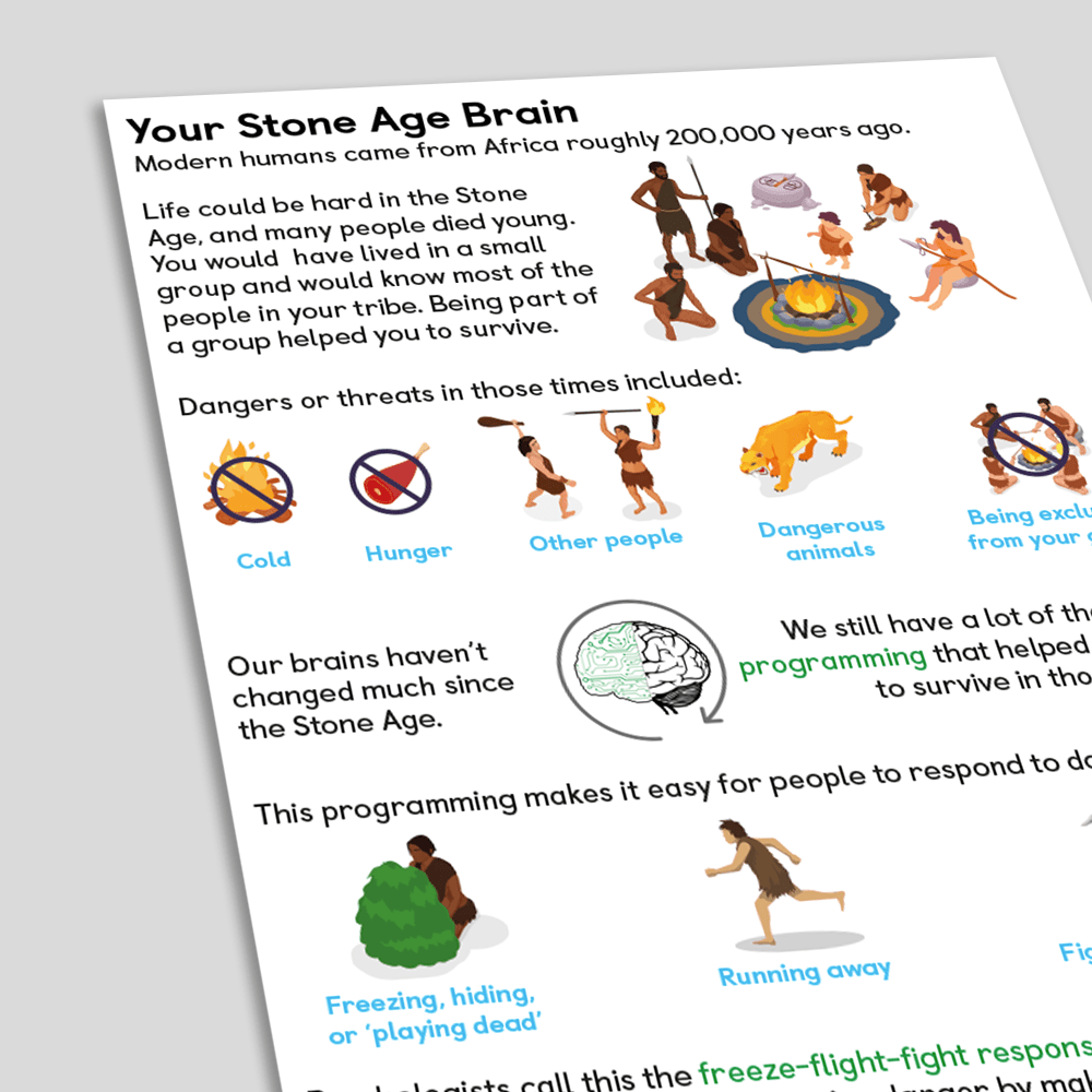 Your Stone Age Brain (Angled, suitable for children and young people)