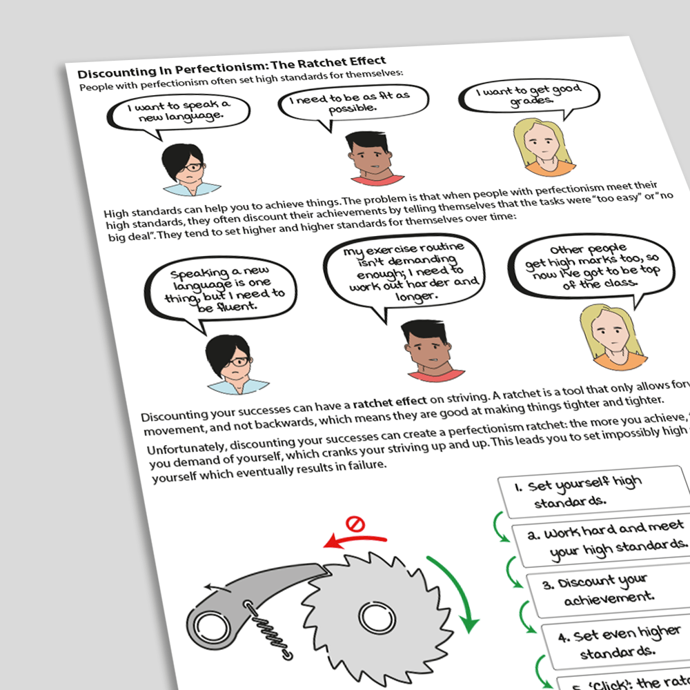 Discounting In Perfectionism The Ratchet Effect Psychology Tools