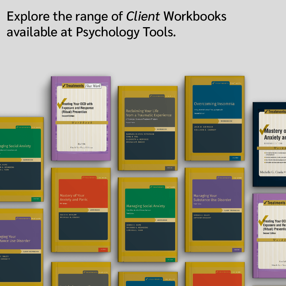 Explore the range of client workbooks available at Psychology Tools