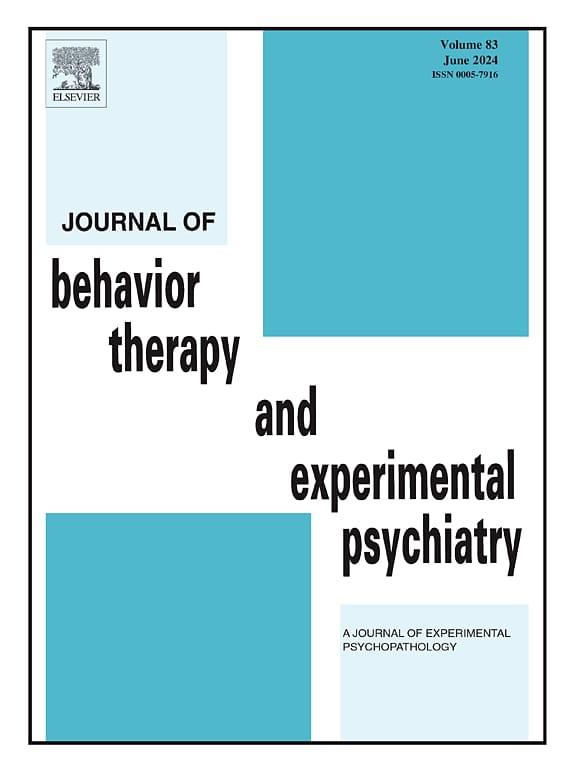 Journal of Behavior Therapy and Experimental Psychiatry cover