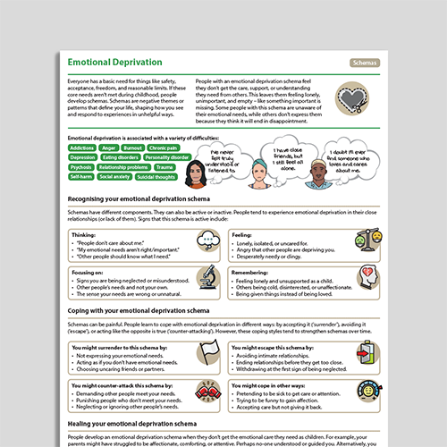 Emotional deprivation schema resource